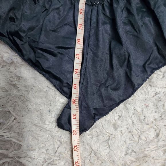 Vintage silky one piece sexy lace black  slip wear size medium - Picture 4 of 10